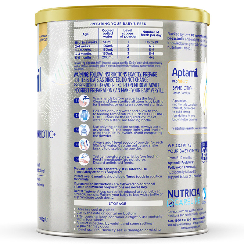 【澳洲直邮】澳洲 爱他美（Aptamil）白金版婴幼儿奶粉 900g 1段 适龄0-6个月 包邮包税