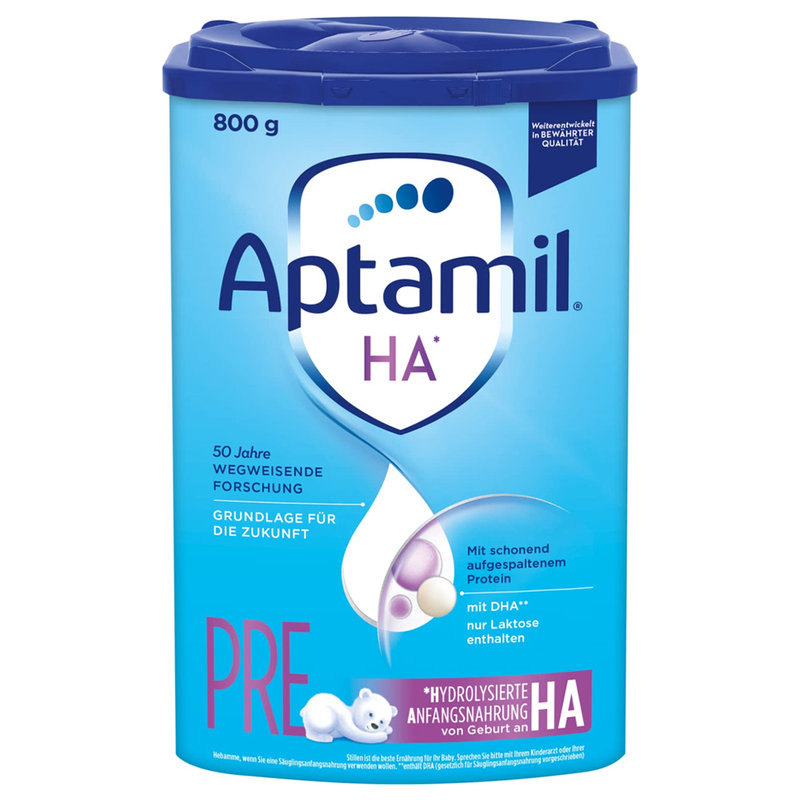 保税区德国 爱他美（Aptamil）HA免敏奶粉 pre段 800g 适合0-3个月