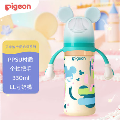日本 贝亲(pigeon)迪士尼自然实感Ⅲ宽口径PPSU彩绘奶瓶 米奇印象 LL号奶嘴 330ml