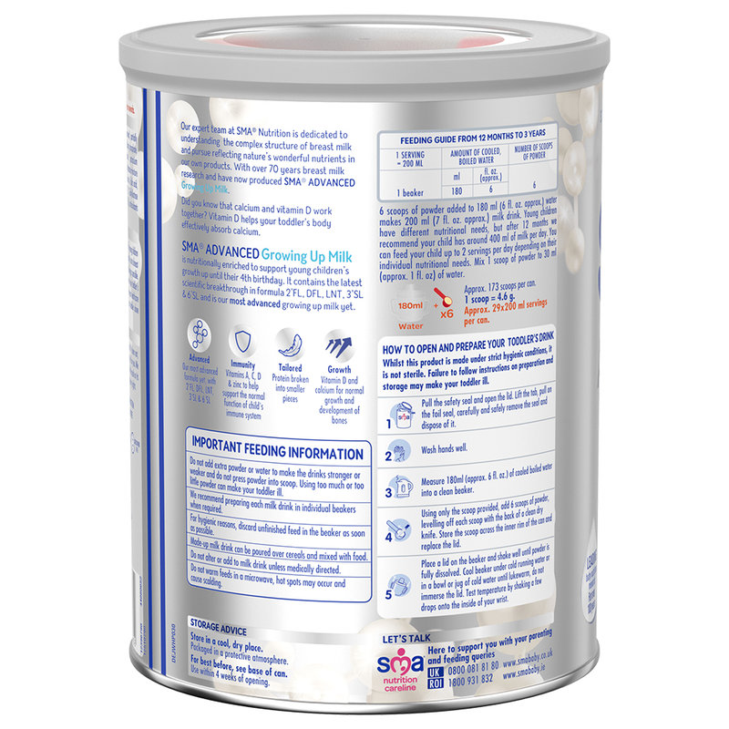 保税区英国 惠氏（Wyeth）sma铂金版配方奶粉3段800g 适合12-36个月（新旧包装随机发货）