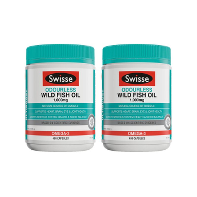 【直邮】澳洲 瑞思 （SWISSE）无腥野生深海鱼油1000mg 400粒