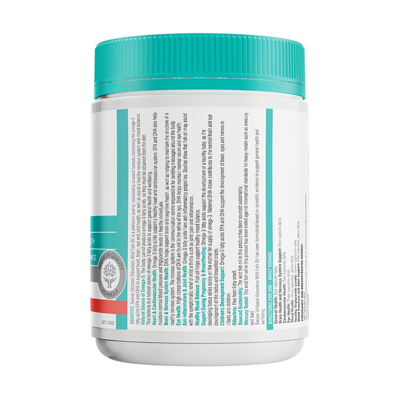 【直邮】澳洲 瑞思 （SWISSE）无腥野生深海鱼油1000mg 400粒