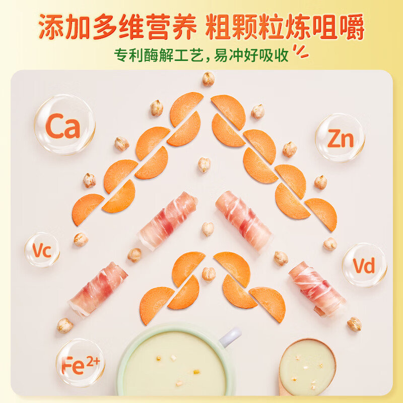 爷爷的农场 有机婴幼儿强化锌米粉 鹰嘴豆菠菜牛肉味 225g 9月龄
