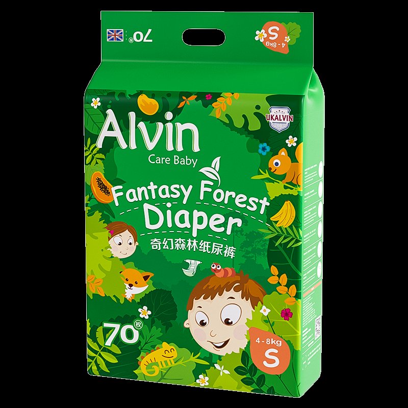 艾薇儿(Alvin)奇幻森林纸尿裤 S70片 (4-8kg)
