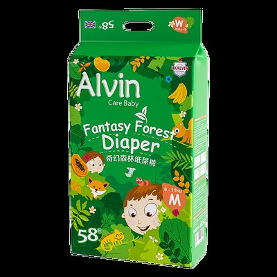 艾薇儿(Alvin)奇幻森林纸尿裤 M58片 (6-11kg)