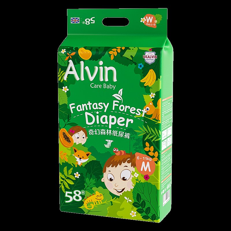 艾薇儿(Alvin)奇幻森林纸尿裤 M58片 (6-11kg)