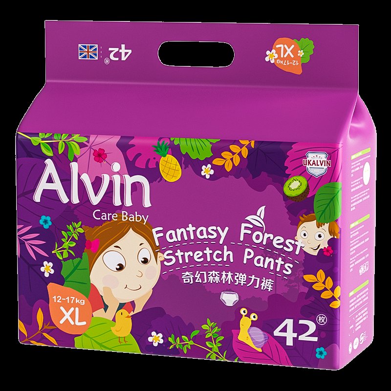 艾薇儿(Alvin)奇幻森林弹力裤 XL42片 (12-17kg)