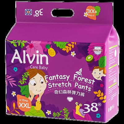 艾薇儿(Alvin)奇幻森林弹力裤 XXL38片 (15kg以上)