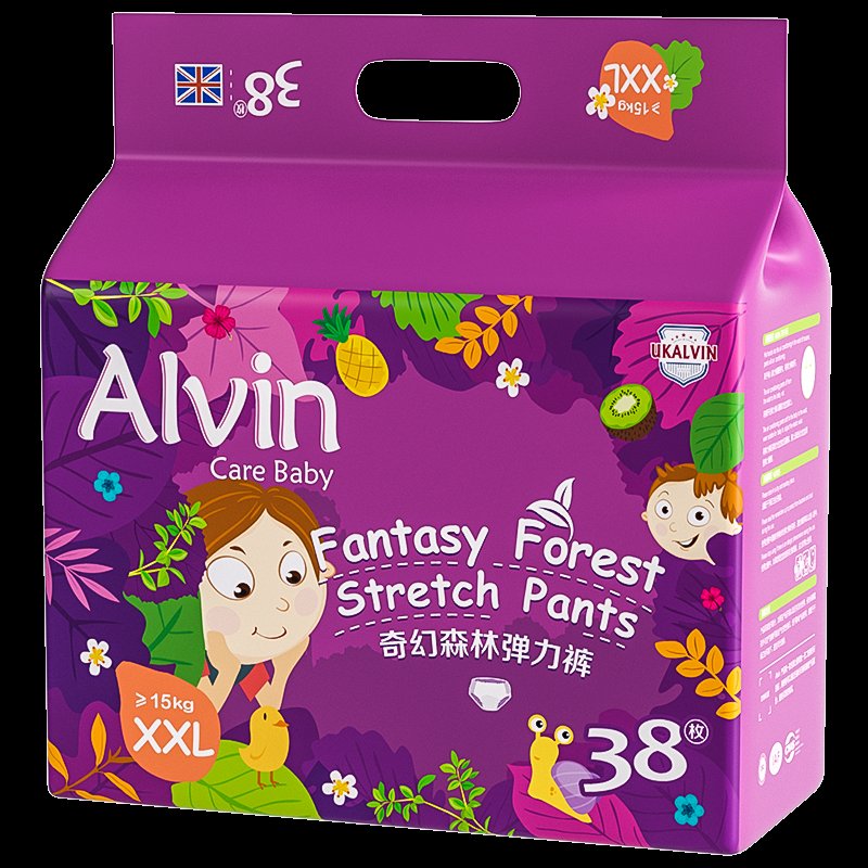 艾薇儿(Alvin)奇幻森林弹力裤 XXL38片 (15kg以上)