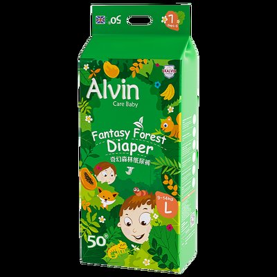 艾薇儿(Alvin)奇幻森林纸尿裤 L50片 (9-14kg)