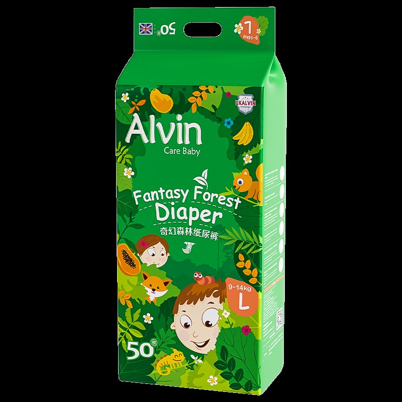 艾薇儿(Alvin)奇幻森林纸尿裤 L50片 (9-14kg)