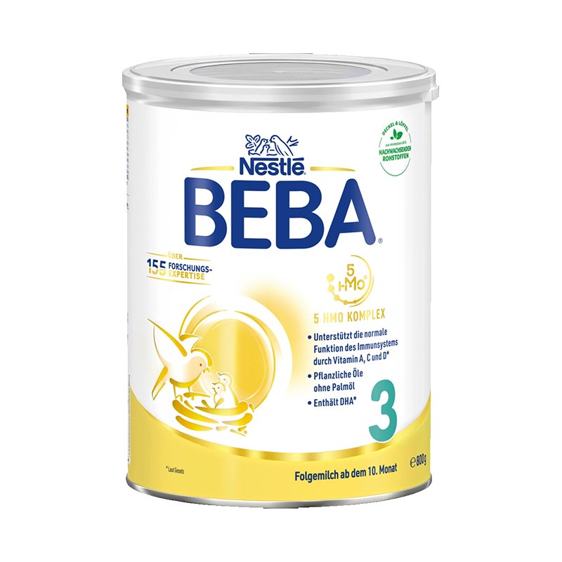保税区德国 雀巢（Nestle）BEBA铂金版5种HMO婴幼儿配方奶粉3段 800g（10-24个月）