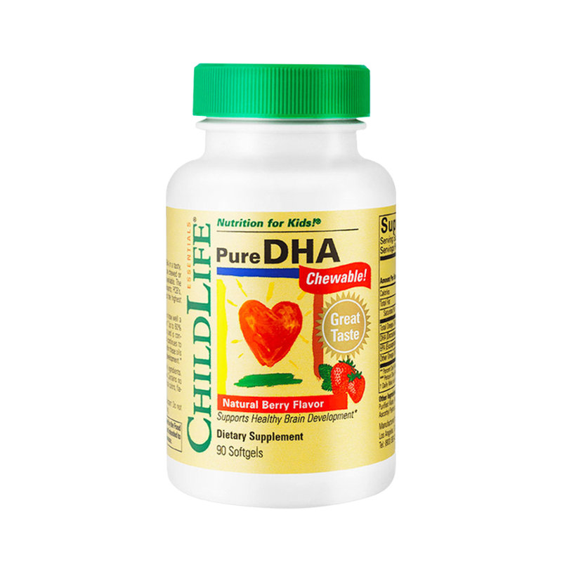 保税区美国 童年life （childlife）DHA胶囊草莓味 90粒
