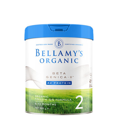 澳洲 贝拉米(BELLAMY S )白金版有机A2奶粉2段800g(适合6-12个月) 新旧包装随机发货