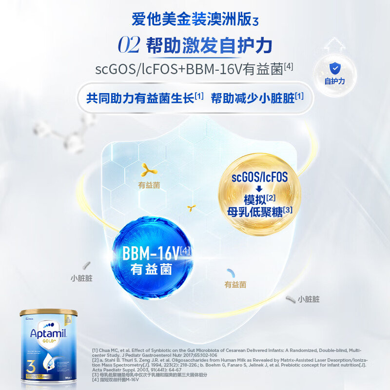 【直邮】澳洲 爱他美(Aptamil)金装婴幼儿奶粉 3段 900g 适用1岁以上
