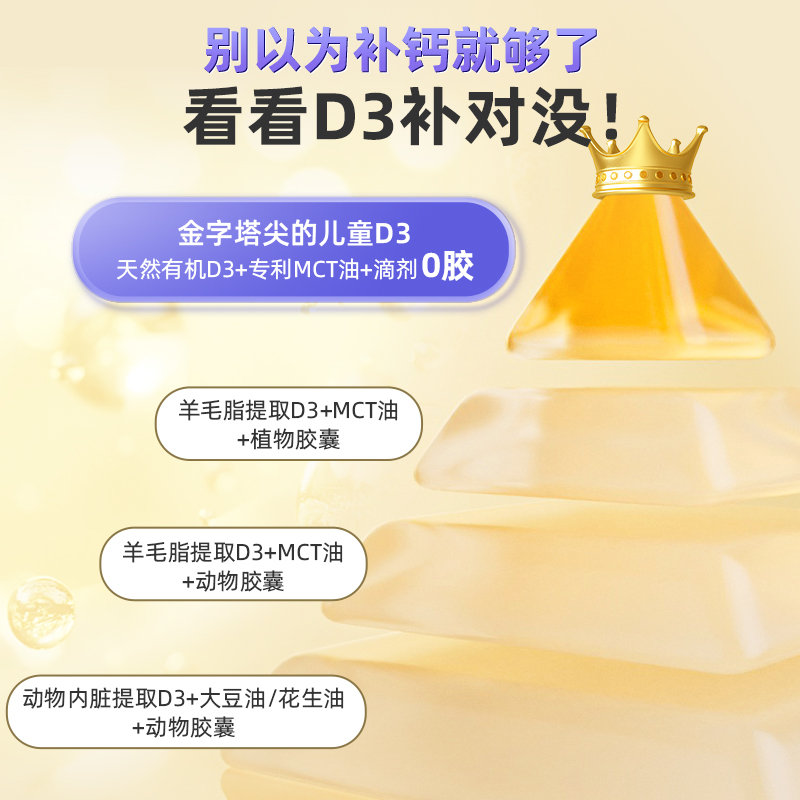加拿大 滴卓思(Ddrops) 维生素D3 600IU 促钙吸收+K2 引钙入骨 1岁-18岁 1.7ml/瓶