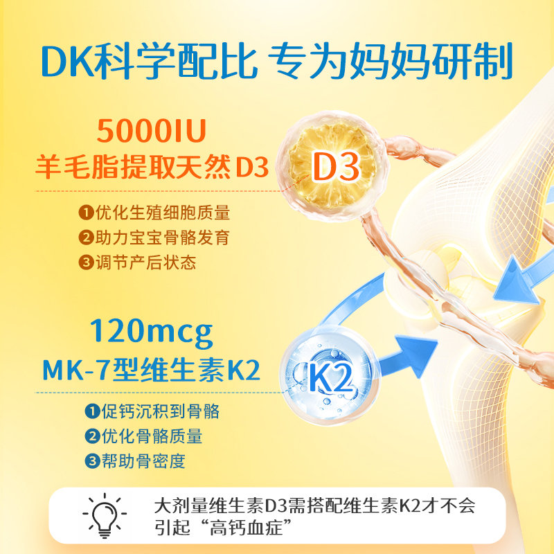 加拿大 滴卓思(Ddrops)成人维生素D3-5000IU+维生素K2滴剂 2.5ml/瓶