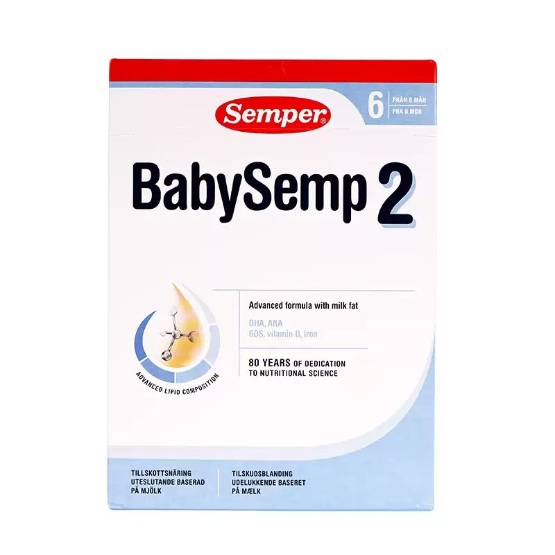 瑞典 森宝(Semper)婴儿配方奶粉2段 800g(适合6-12个月)