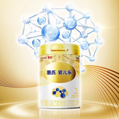 惠氏(Wyeth)爱儿乐婴儿配方奶粉 2段 780g 适合6-12个月