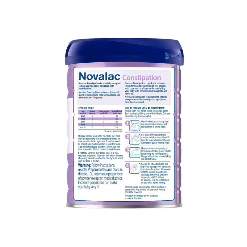 澳洲 宝怡乐(Novalac)Constipation防便秘配方奶粉 800g(0-12月)