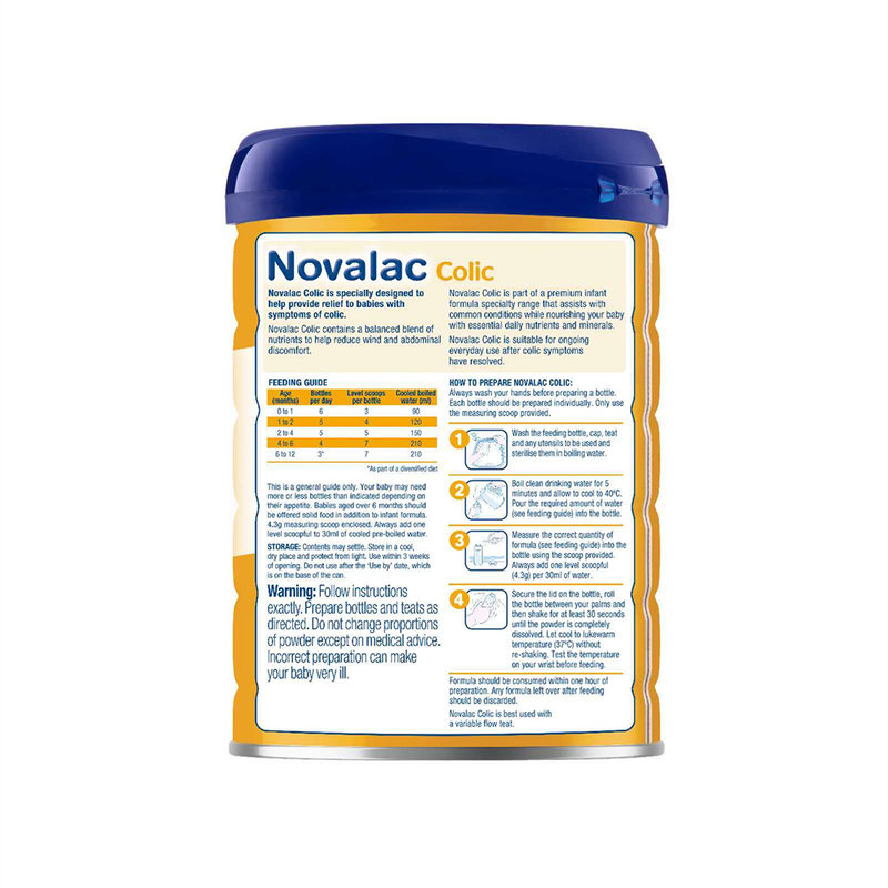 澳洲 宝怡乐(Novalac)Colic防绞痛配方奶粉 800g(0-12月)