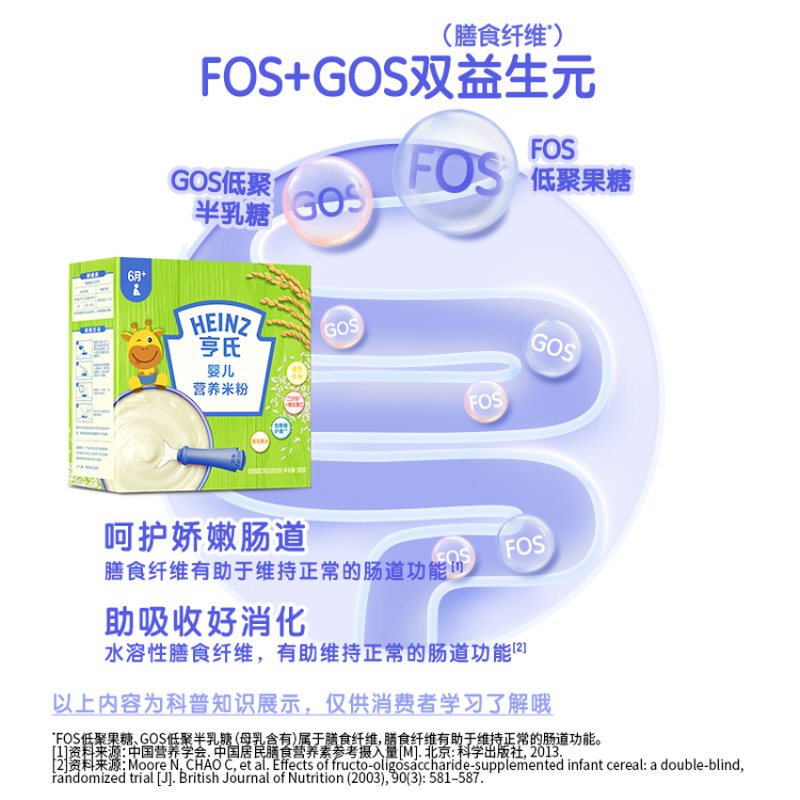 亨氏(Heinz )铁锌钙营养米粉 400g