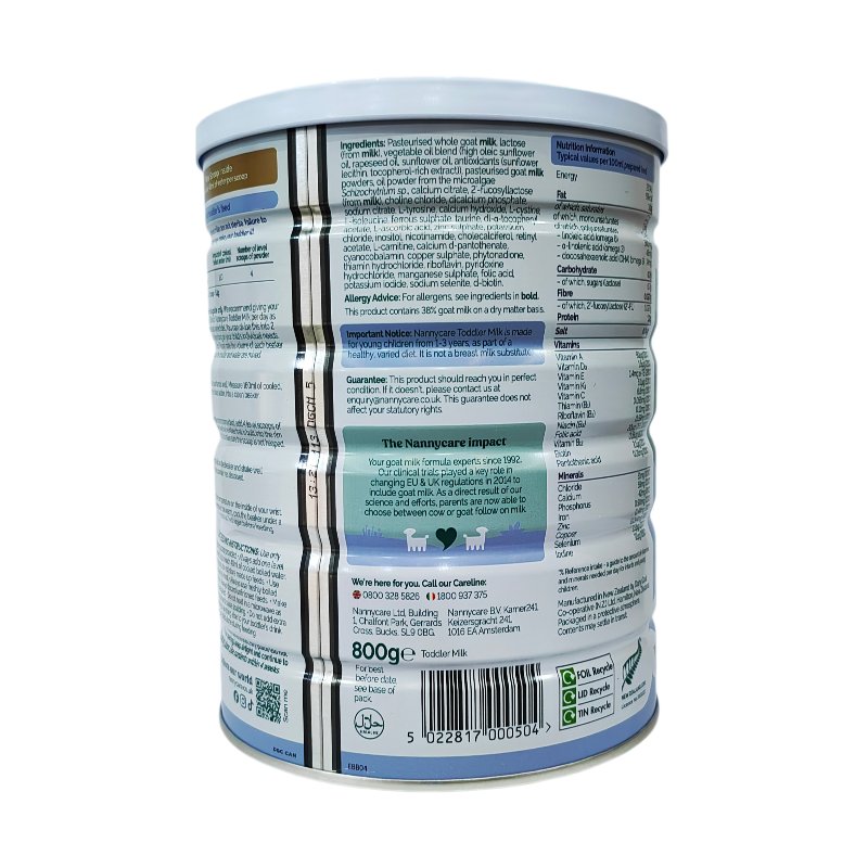 英国 纳尼凯尔(Nannycare)婴幼儿羊奶粉3段900g 适合1岁+(新旧包装随机发货)