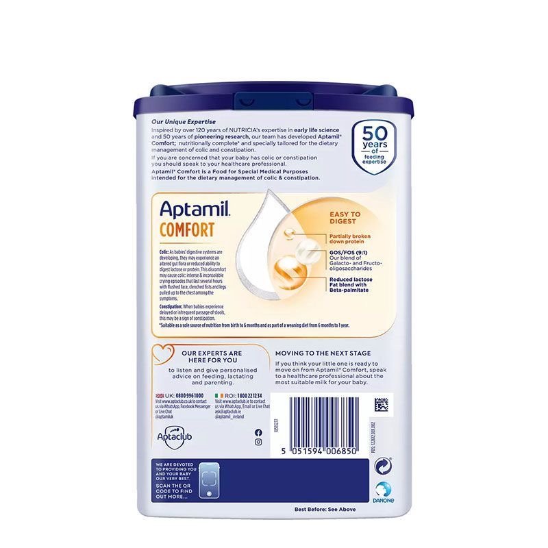 英国 爱他美(Aptamil)舒适半水解奶粉 800g 适合0-12个月