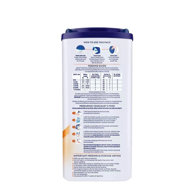 英国 爱他美(Aptamil)舒适半水解奶粉 800g 适合0-12个月