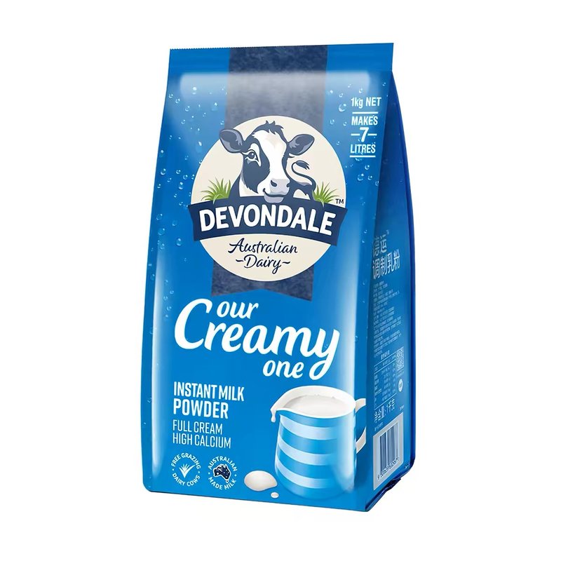 澳洲 德运(Devondale)高钙全脂成人奶粉 1kg/袋(新旧包装随机发货)