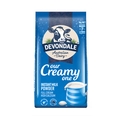 澳洲 德运(Devondale)高钙全脂成人奶粉 1kg/袋(新旧包装随机发货)