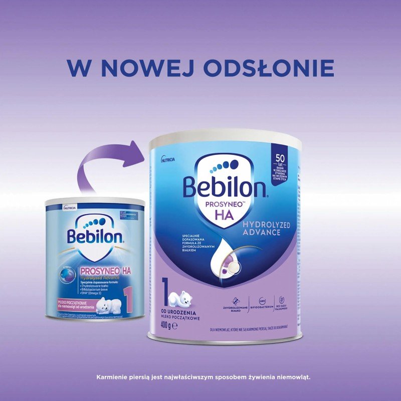 波兰 牛栏(Bebilon)HA半水解奶粉1段 400g 适合0-6个月(新旧包装随机发货)