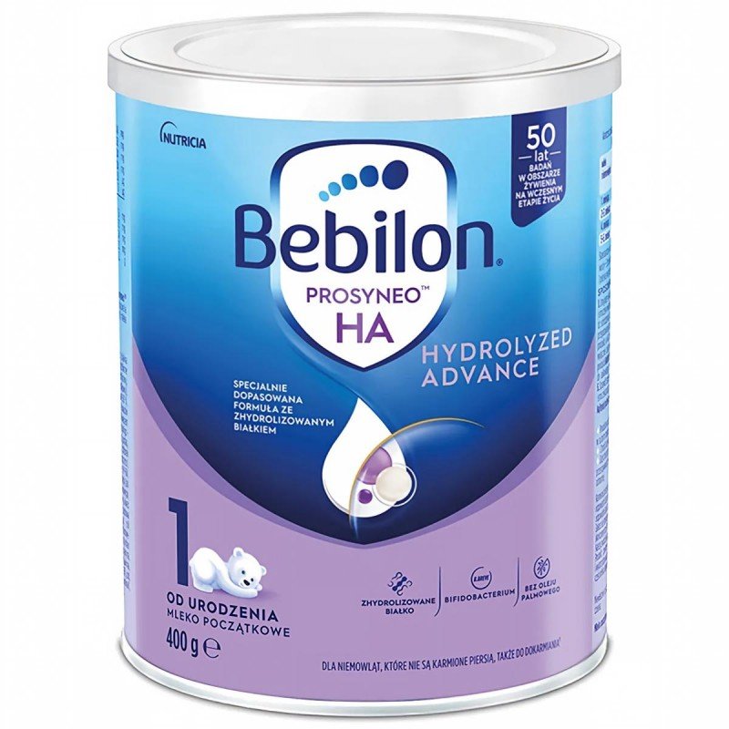 波兰 牛栏(Bebilon)HA半水解奶粉1段 400g 适合0-6个月(新旧包装随机发货)